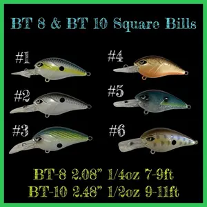 Upper Deck Fishing BT8 & BT10 Square Bill Crank Baits