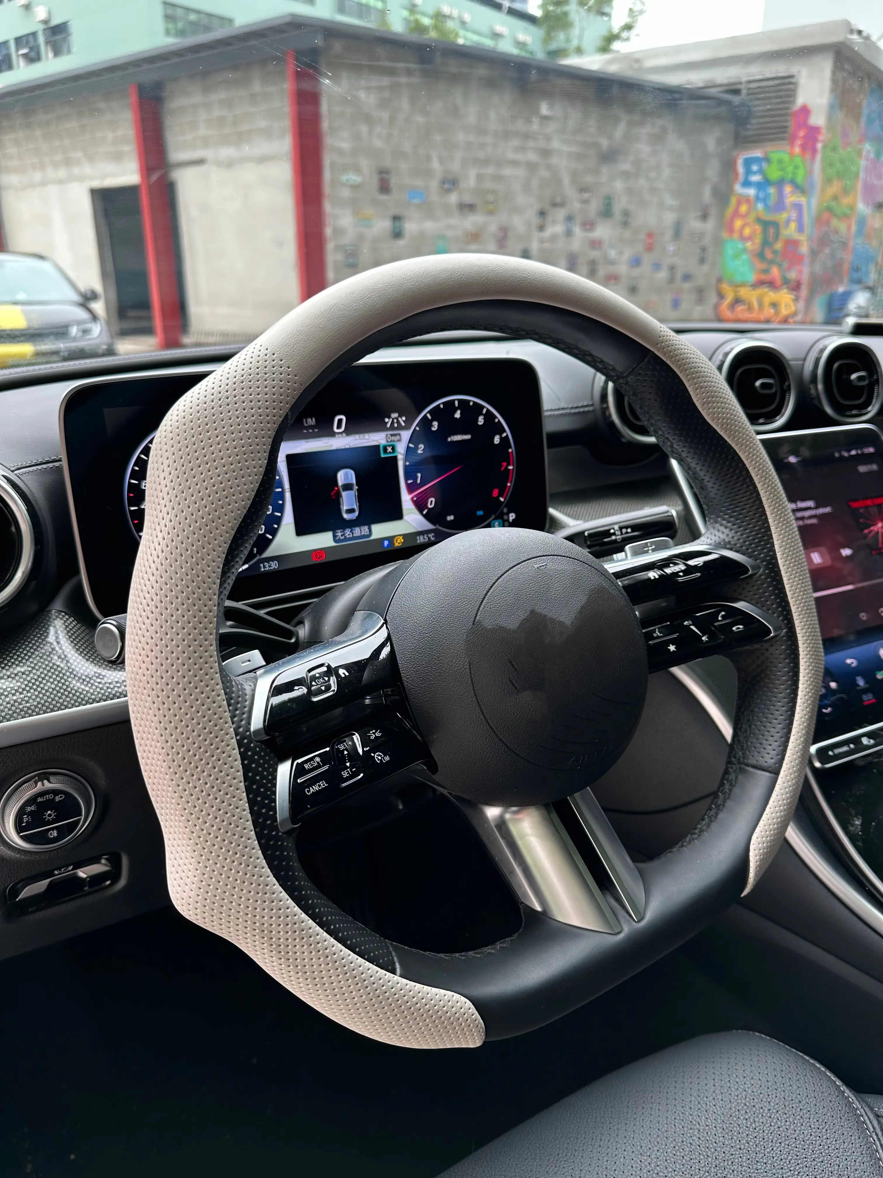 2026 New High-End Napa Leather & Alcantara Car Steering Wheel Cover, Fur-Lined, Non-Slip, Durable, Sweat-Resistant Universal Car Interior Accessory