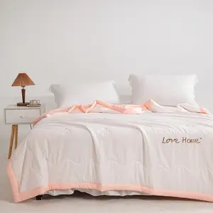 1pc Plain Waffle Summer Quilt Thin Air Conditioning Blanket No Fitted Sheet, Soft Comfortable Fabric, All Seasons Use