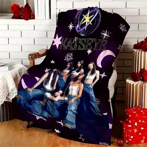 Katseye Ultra Soft Flannel Blanket, Creative Design, Warm & Cozy Bedding, Perfect Gift for Fans & Friends, Multi-Purpose Sofa Decor, Throw Blanket，Suitable for all four seasons