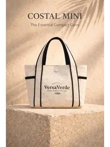 Versa Verde Coastal Day Mini Canvas Tote – Everyday Essential