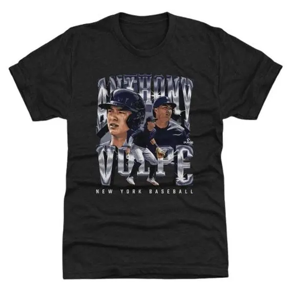 Vintage White N.e.w Y.o.r.k Baseball T-shirt With Anthony Volpe For Men Tshirt Classic Cotton Menswear Top