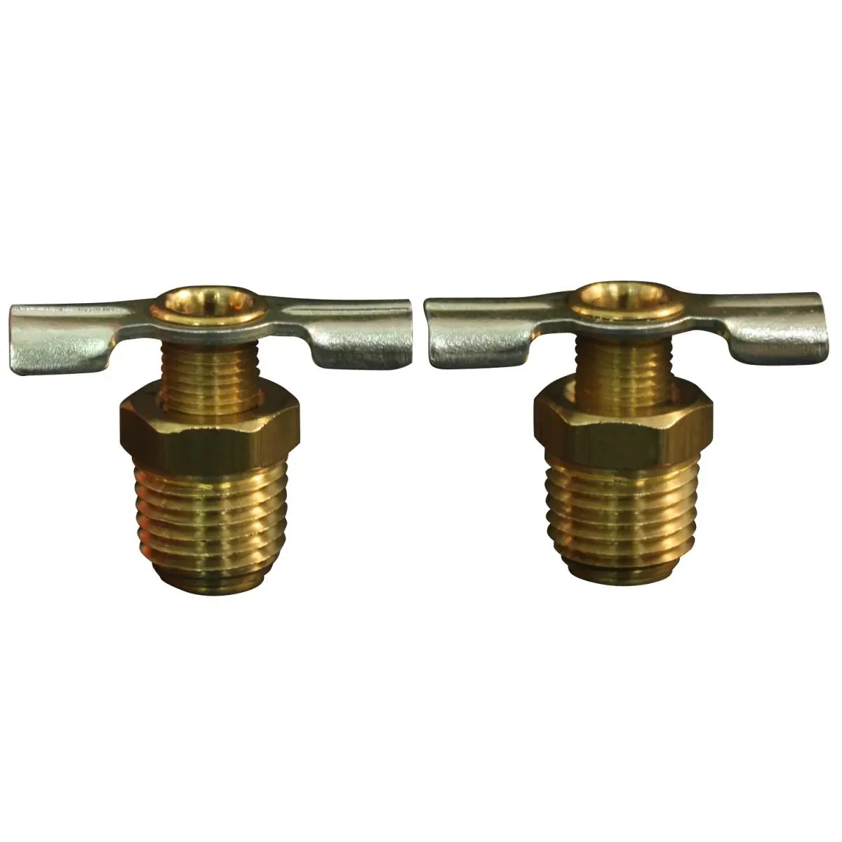 Milton 614-4BK Brass Body Compressor Tank Drain Cock - 0.25 in., 1/4" NPT, Steel Handle, Construction & Fleet Maintenance Replacement Part for Automotive Compressor Tanks