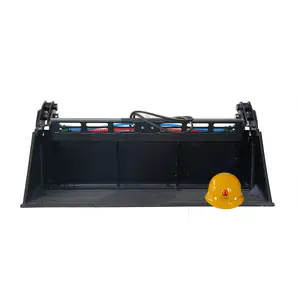 Landy Attachmnets 72" 4 in 1 Combo Multi Purpose Bucket Skid Steer Quick Tach, Universal Mount Plate