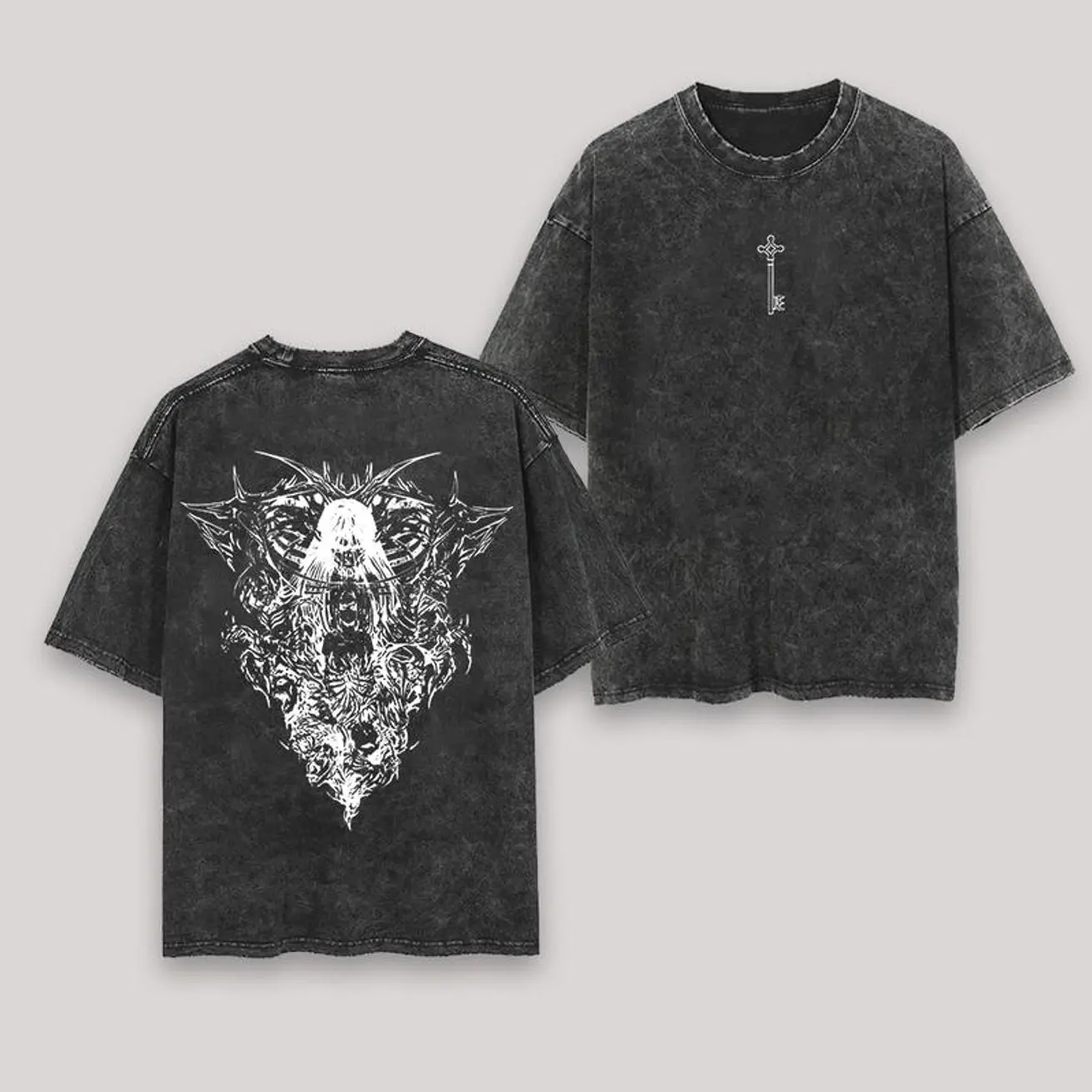 Retro Heavy Limited "FOUNDING TITAN" Attack On Titan Unisex Anime T-shirt, Soft Cotton Tee, Trendy Cartoon Graphic Shirt 5BT