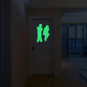 1pcs Glow-in-the-dark stickers for bathroom decoration, self-adhesive and removable PVC stickers suitable for living room and bedroom decoration