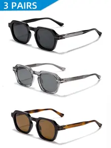 Unisex Classic Round Frame Sunglasses, Uv400 Protection, PC+cp Material, Casual Business Style, Outdoor Travel Cycling Music Festival Wedding Gift