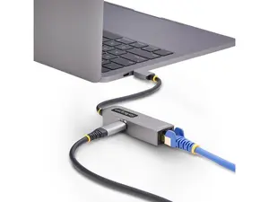 StarTech 2.5GbE USB-C to Ethernet Adapter, 100W PD Pass-Through, NBASE-T NIC, USB 3.0 Type-C 2.5/1G Multi Speed Network, Thunderbolt Compatible, Windows & Mac Model 2GPD3-USB-C-ETHERNET