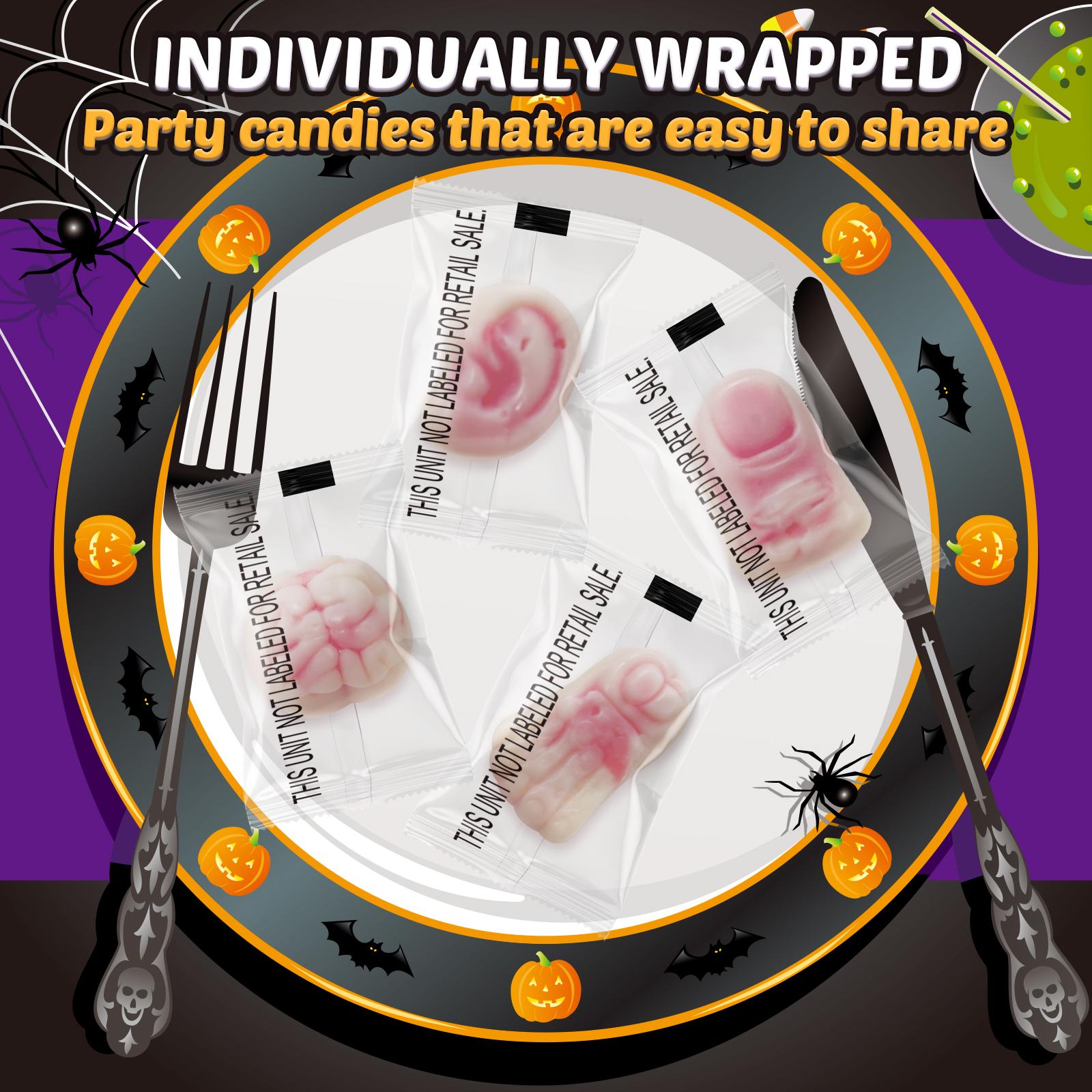 AMOS Halloween Gummy Candy Trio, 3 x 240g Boxes, 4D Burst Eyeballs Center-Filled Gummies, Peelerz Zombie & Body Parts, Party Treats, 720g Total, Gift Pack! AMOS Halloween Gummy Candy Trio, 3 x 240g Boxes, 4D Burst Eyeballs Center-Filled Gummies, Peelerz Zombie & Body Parts, Party Treats, 720g Total, Gift Pack!