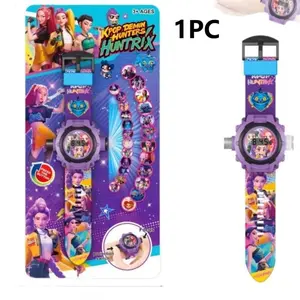 K-Pop Projection Watch 24 Images Kids Electronic Glowing Kpop Toy Rumi Zoey Mira, Interactive Learning Clock, Fun Gift Idea Birthday Gift