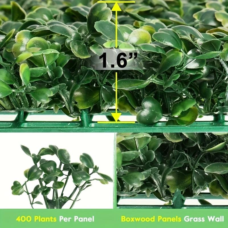 BRODARK Artificial Boxwood Panels 24 PCS 25"x25" UV-Anti Greenery Boxwood Panels for Indoor Outdoor Green Wall Decor,Privacy Hedge Screen Sun Protected Suitable for Outdoor, Indoor, Garden, Fence, Backyard and Decor