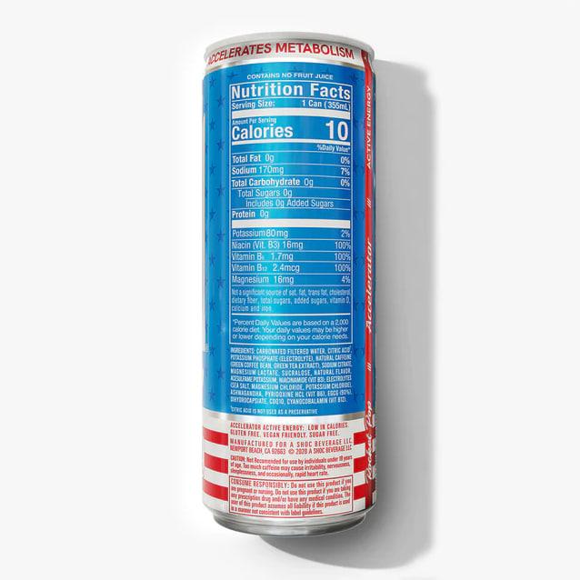 ACCELERATOR ROCKET POP 12 ct/ 12 oz ZERO SUGAR ENERGY DRINK