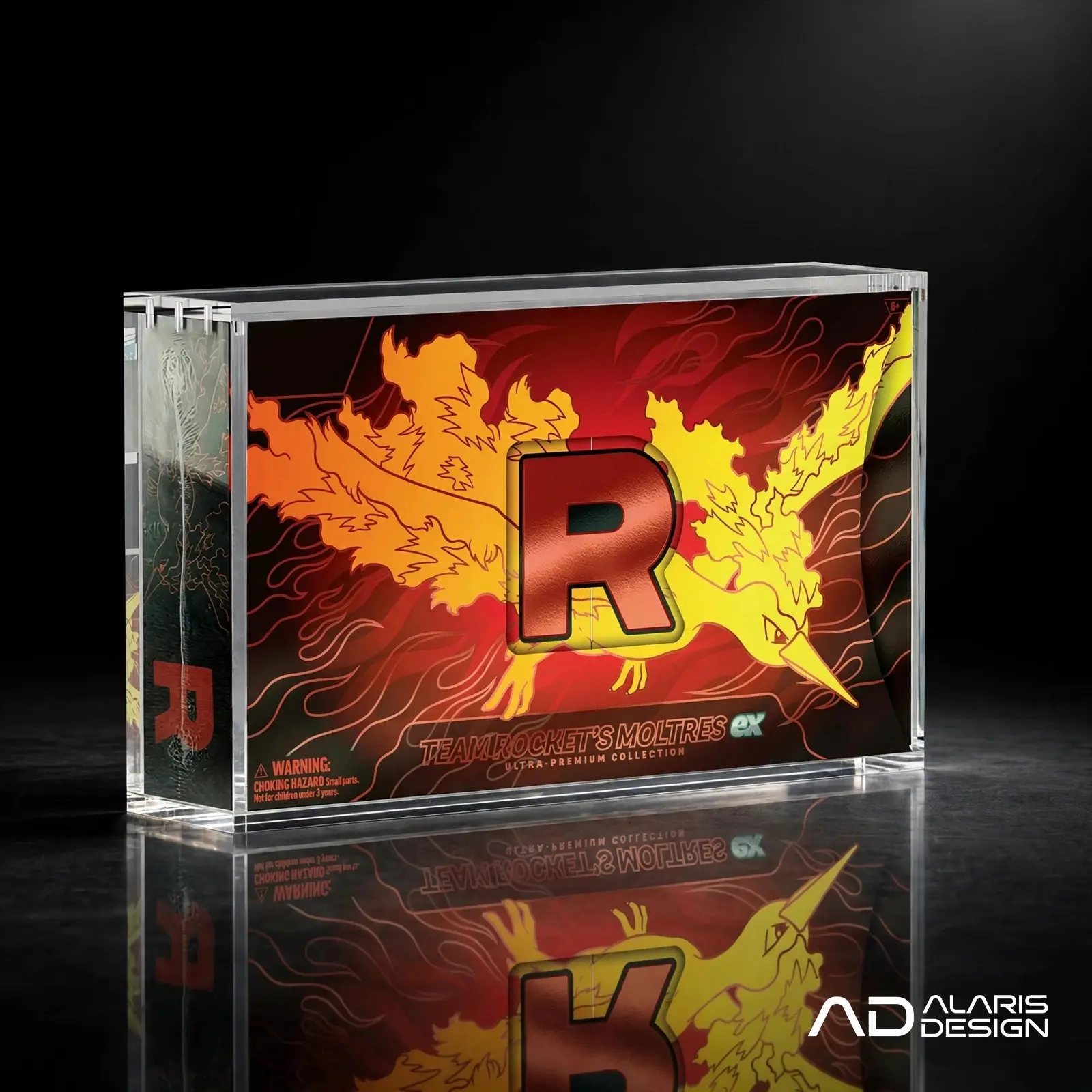 ALARIS Ultra Premium Acrylic Case for Team Rocket Moltres UPC Protect Elevate
