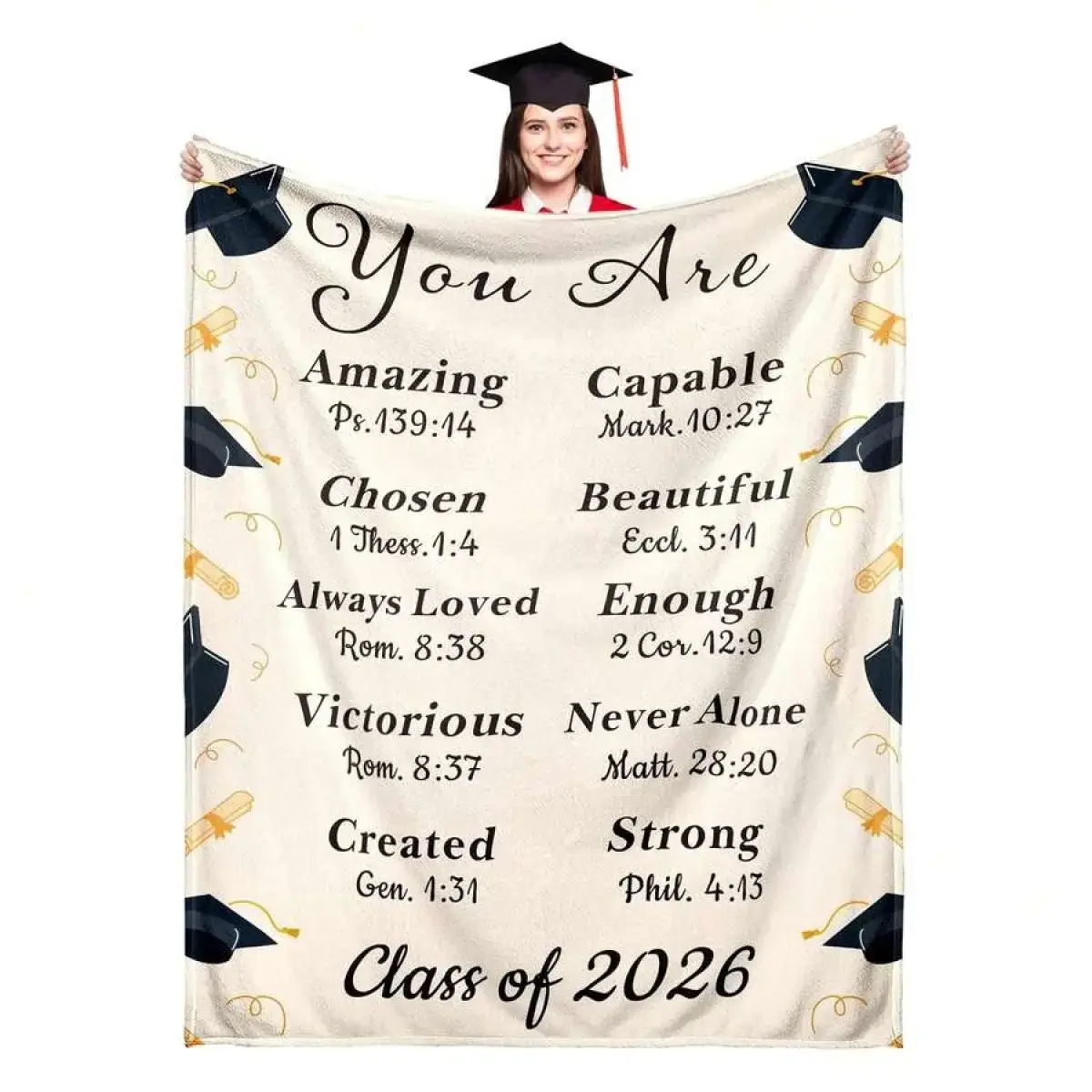 2026 Graduation Gifts For Her Him, 2026 Graduation Throw Blankets, Class Of 2026 Gifts Bulk, Senior Year 2026 Graduattion Decor, Best Gift For High School Senior Night, Soft Flannel Blanket , Soft And Comfortable Flannel Blanket