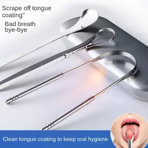 3 In 1 Stainless Steel Oral Care Tongue Scraper, teeth whitening kit,Professional Tongue Scrapper Brush for Oral Care, Tongue Cleaners to Improve Bad Breath, Oral Product
