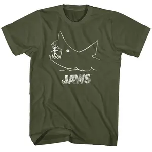 Jaws Chalkboard Movie T-Shirt All Colors, Gift for Women Men, Made In USA, US Size S-6XL, 100% cotton, Classic Fit, Unisex T-Shirt