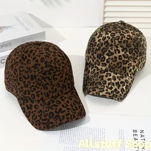 1pc Leopard Print Baseball Cap Unisex Fashion Duckbill Hat