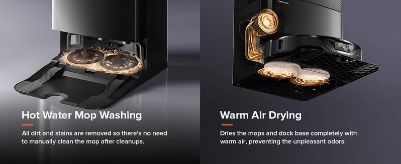 Roborock Qrevo Slim Robot Vacuum and Mop Combo, Advanced Obstacle Recognition, FlexiArm Side Brush & Mop, Auto Mop Washing & Drying, Self-Emptying