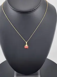 Sterling Silver Ladybug Necklace | 925 Silver Bug Pendant Jewelry for Her