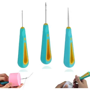 3 Pcs Candle Wick Needles, Long Punch Wicking Threader Needle Wick Tool for Candle Making and Silicone Mold Making