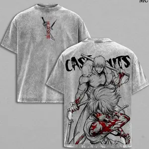 Maki Zenin x Toji Fushiguro Tee Washed – Jujutsu Kaisen Vintage Washed Heavy Cotton Oversized Anime Manga T-Shirt & Hoodie, Double Printed Dark Aesthetic Graphic, Heavenly Restriction Power Edition, Retro Unisex Streetwear JJK Merch YTR ZTG