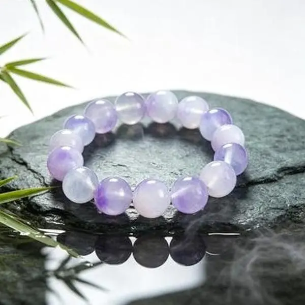 WuDang Taoist Blessing Amethyst Phone Charm Bracelet - Crystal Design, Translucent, Calm Mind, Draws Auspicious Fortune, Suitable for Men/Women, Jewelry