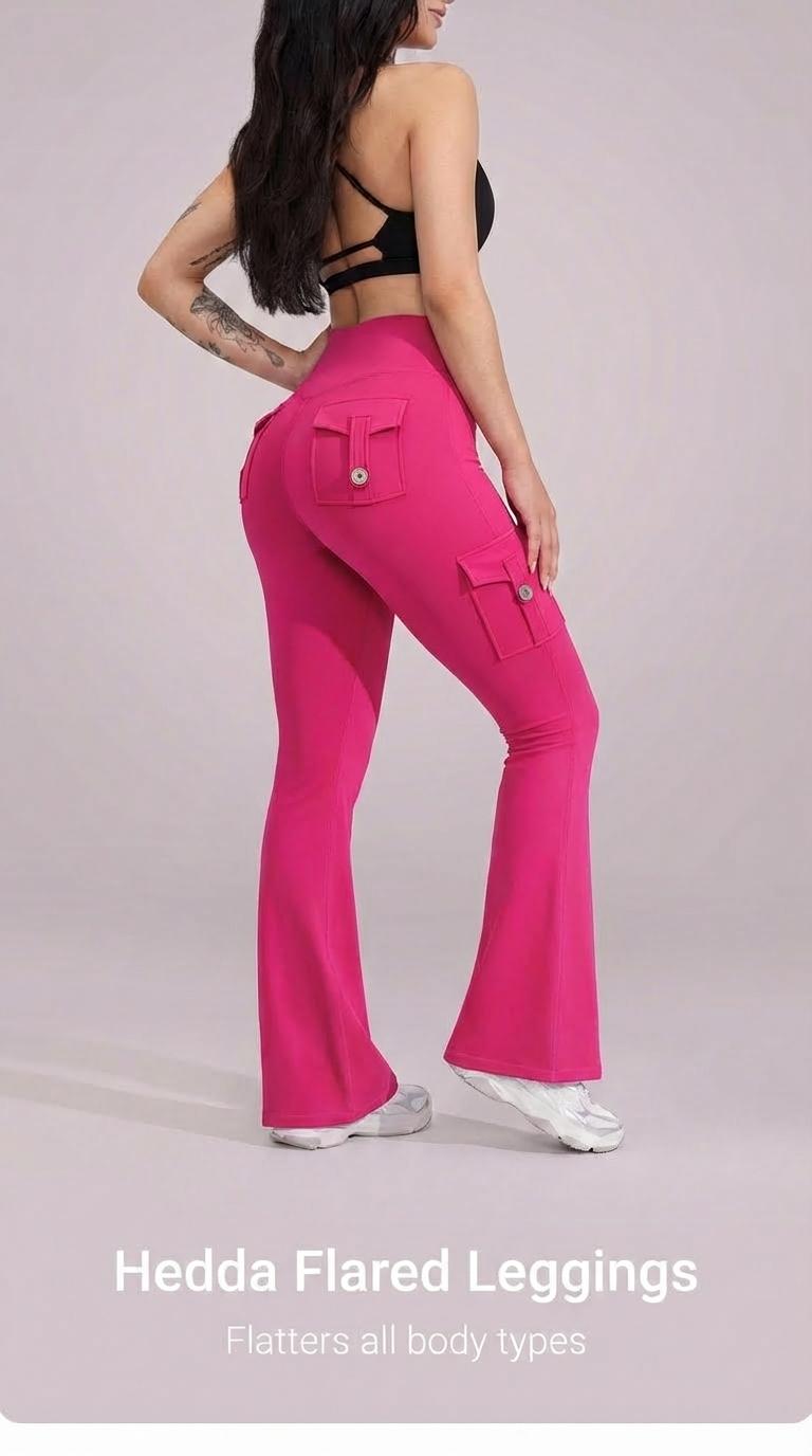 Flare Leggings with Pockets for Women Scrunch Workout Leggings Butt Lifting Gym Yoga Pants for Women Fitness Tights Leggings Hidden Scrunch High Waisted Cargo Gym Yoga No Front Seam Leggings Flared Joggers Fitness Outfit Camouflage Sports Pants