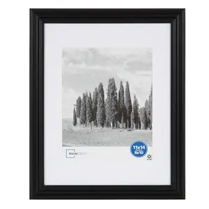 Mainstays 11x14 Matted to 8x10 Traditional Gallery Wall Picture Frame, Black