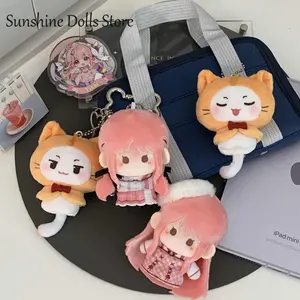 8cm Anime Shining Nikki Idol Pink Printed Body Mini Finger Puppet Plush Doll Figures Dolls Pendant Keychain Toys Plushie Gift