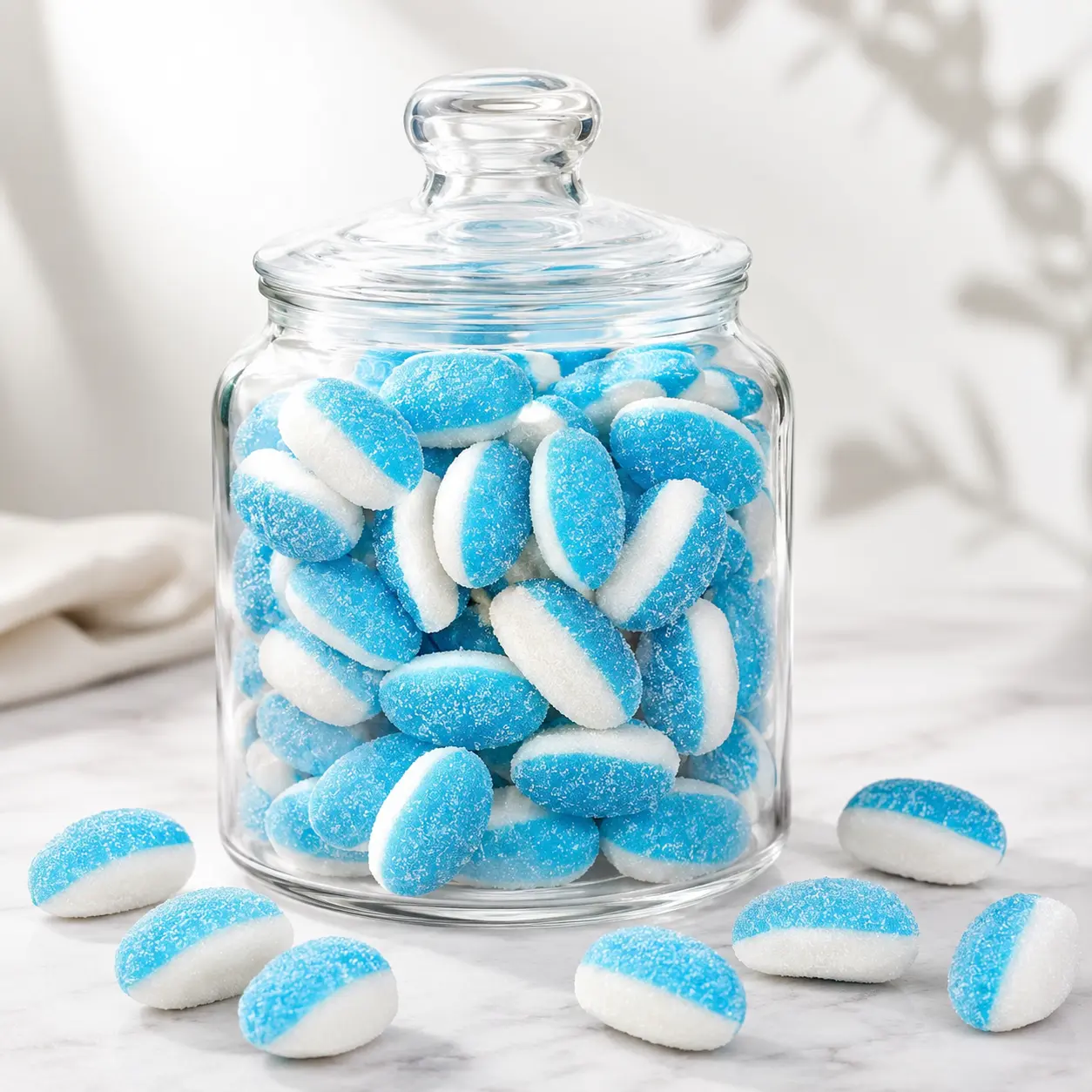Blue Raspberry Puffs, Gummy Candy, Puffy Gummies, 1 Lb Bag | Blue Candy for Baby Shower Favors, Gender Reveal Candy