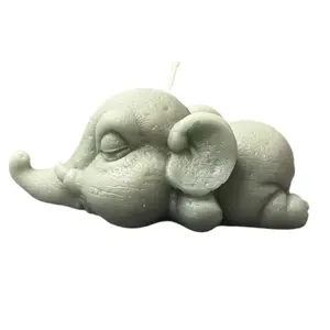 Baby Elephant Candle 4.5oz Custom Color Unique Design Handcrafted Unique Shape