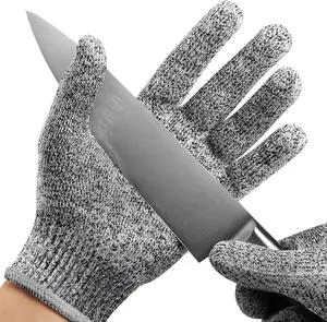 Dazone 1Pair Cut Resistant Work Gloves for Women Men, 100% Food Grade, Level 5 Protection