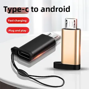 Factory wholesale Type-C to Micro adapter with buckle, Android TYPE-C mobile phone adapter, aluminum alloy