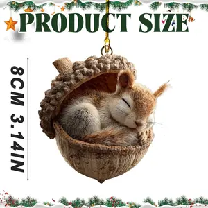 2026 New Forest Animal 2D Flat Acrylic Hanging Ornament for Outdoor Trees, Garden Decoration, Holiday Gift