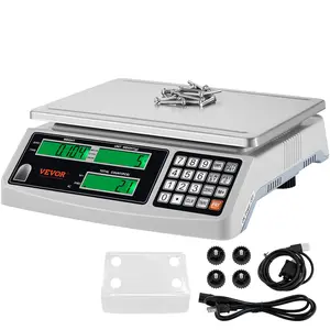 VEVOR Industrial Counting Scale, TikTokShopBlackFriday, 30 kg x 1 g, Digital Scale for Parts and Coins, g/kg/lb Units, Electronic Gram Scale Inventory Counting Scale Kitchen Jewelry Scale with RS232 Port and 3 LCD Screens
