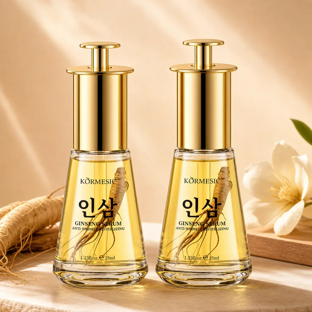 Anti-Aging Concentrated Ginseng Serum, KORMESIC Ginseng Extract Revitalizing Anti-Wrinkle Facial Essence, Lightweight Hydrating Daily Skin Care Serum 35ml Moisturizing Hydrate