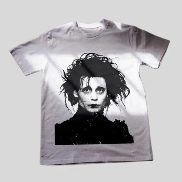 Edward Scissorhands Johnny Depp T-Shirt Vintage 90S Y2K Gothic Movie T-Shirt