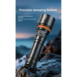 New Professional Diving Flashlight Strong Light LED Amphibious IP68 Underwater Lighting Long Endurance Precision Damping Button cave diving stores Mermaid Monofin Bathing Suit