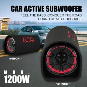 Shocking bass 1200W 8-inch/10 inch tunnel shaped car subwoofer, high fidelity sound quality, enhances your driving experience with high-quality audio, improves sound quality, car audio modification subwoofer