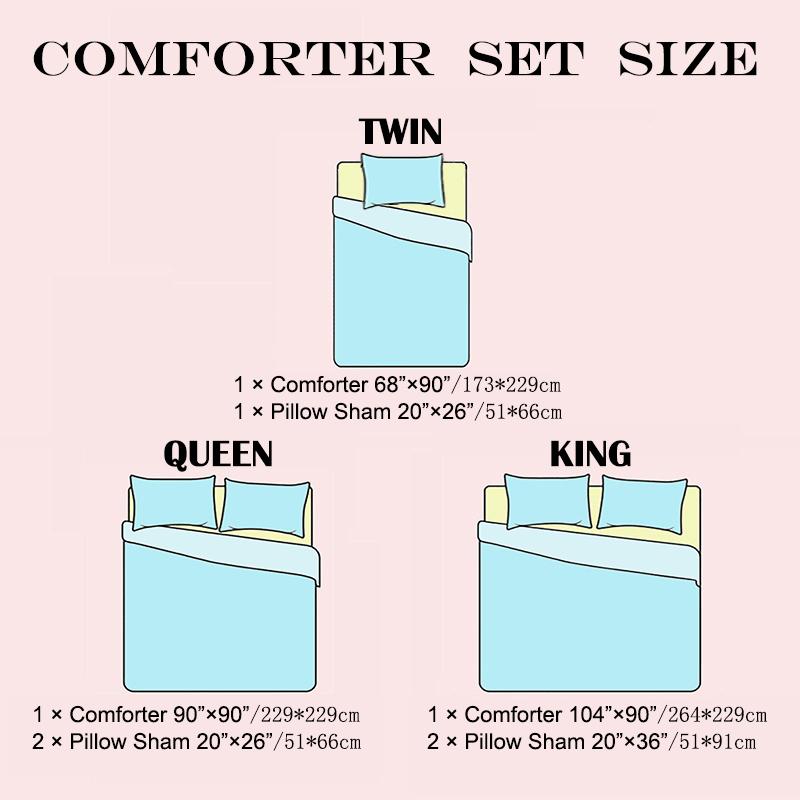 2/3PCS Floral Reversible Comforter Set, Twin/Queen/King Size All-Season Cozy Bedding, Fresh Bloom Print, Ultra Soft Quilt Set with 1 Comforter & 1/2 Pillowcases, Machine Washable, Wrinkle & Fade Resistant Bed in a Bag, Room Decor, Perfect Gift