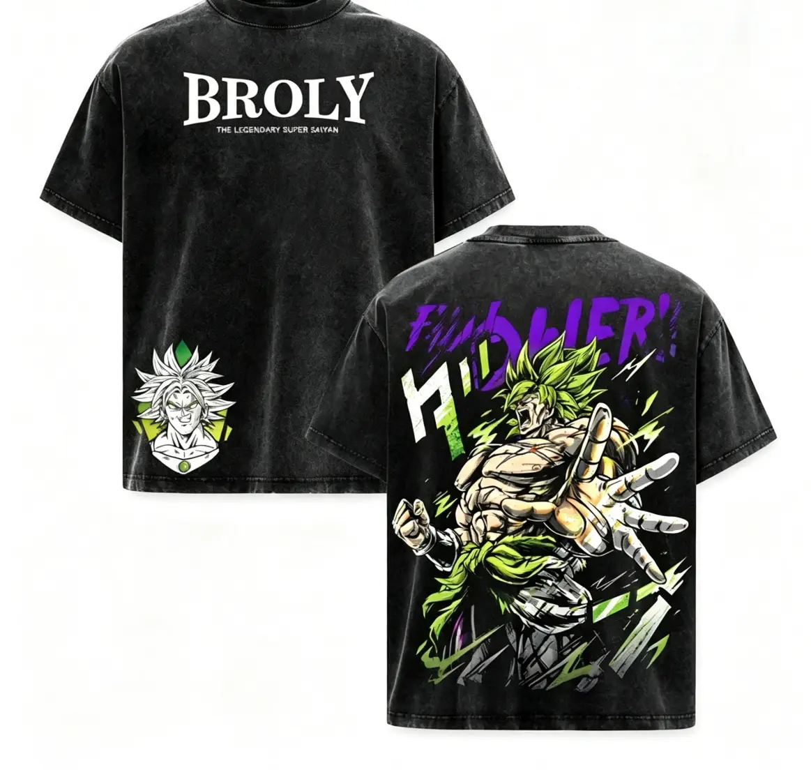 Broly The Legendary T-Shirt Anime Vintage Washed Graphic Tee DBZ Streetwear Heavy Cotton Shirt for Anime Fans Men Women Gym Pump Cover unisex casual short sleeve top casual lightweight top oversized heavyweight tee outdoor everyday wear graphic clothing