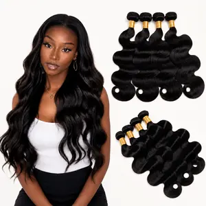 Human Hair 4 Bundles Body Wave 400g Unprocessed Hair Deals Human Hair Extensions Quick Weave Human Hair Natural Black Color