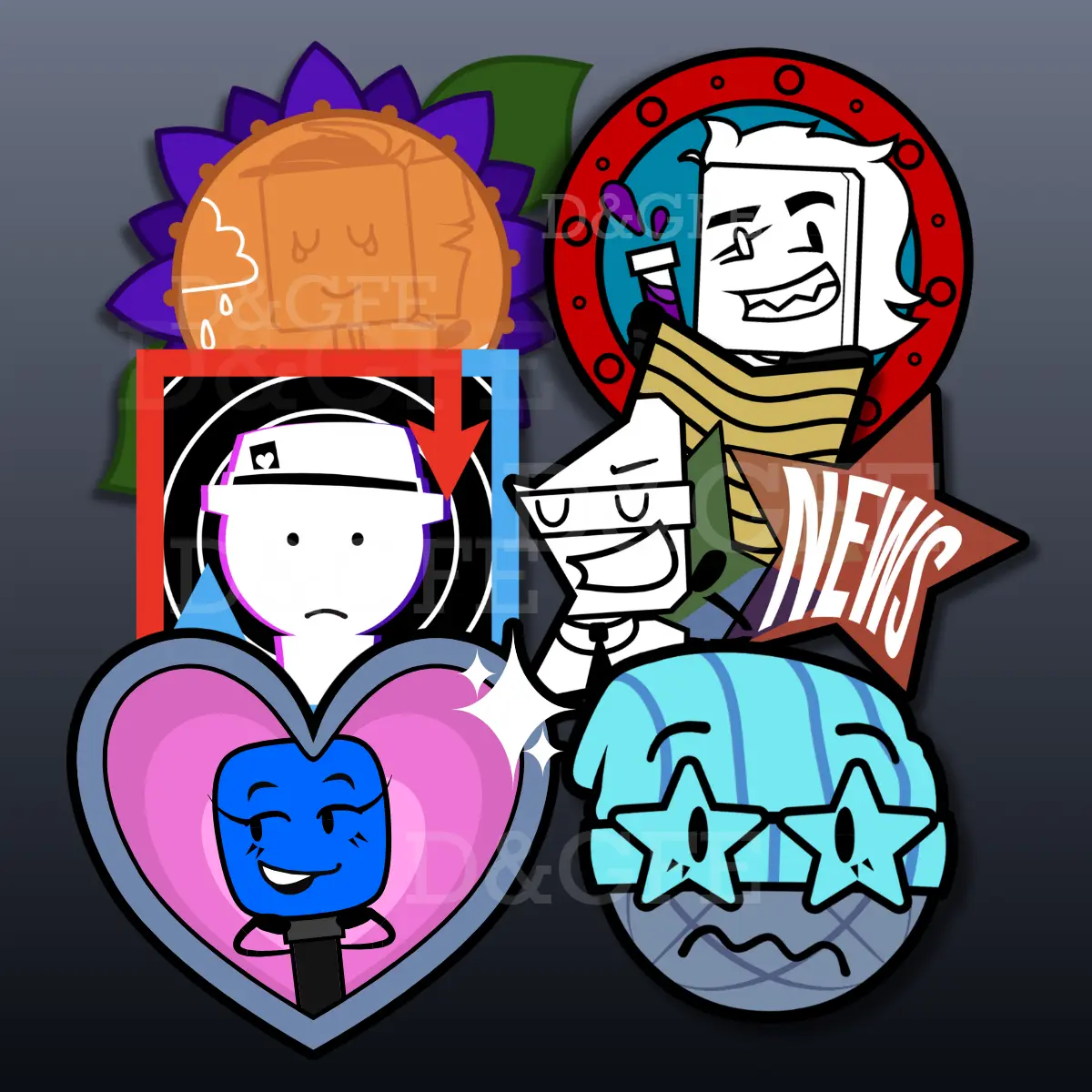 D&GFE Character Enamel Pins