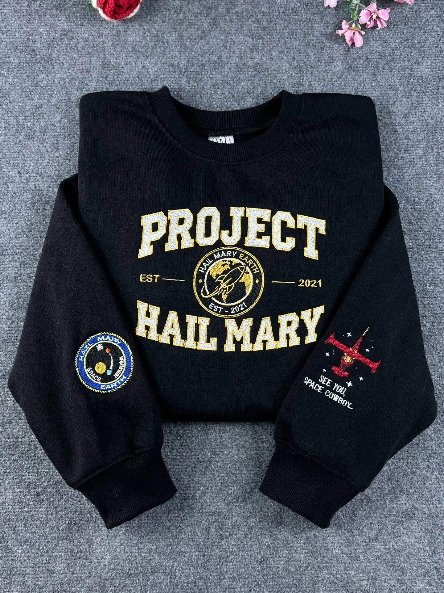 Embroidered Project Hail Mary  sweatshirt - hoddie , Sci Fi Reader Gift Embroidered Sweatshirt, Bookish Lovers Clothing Gift