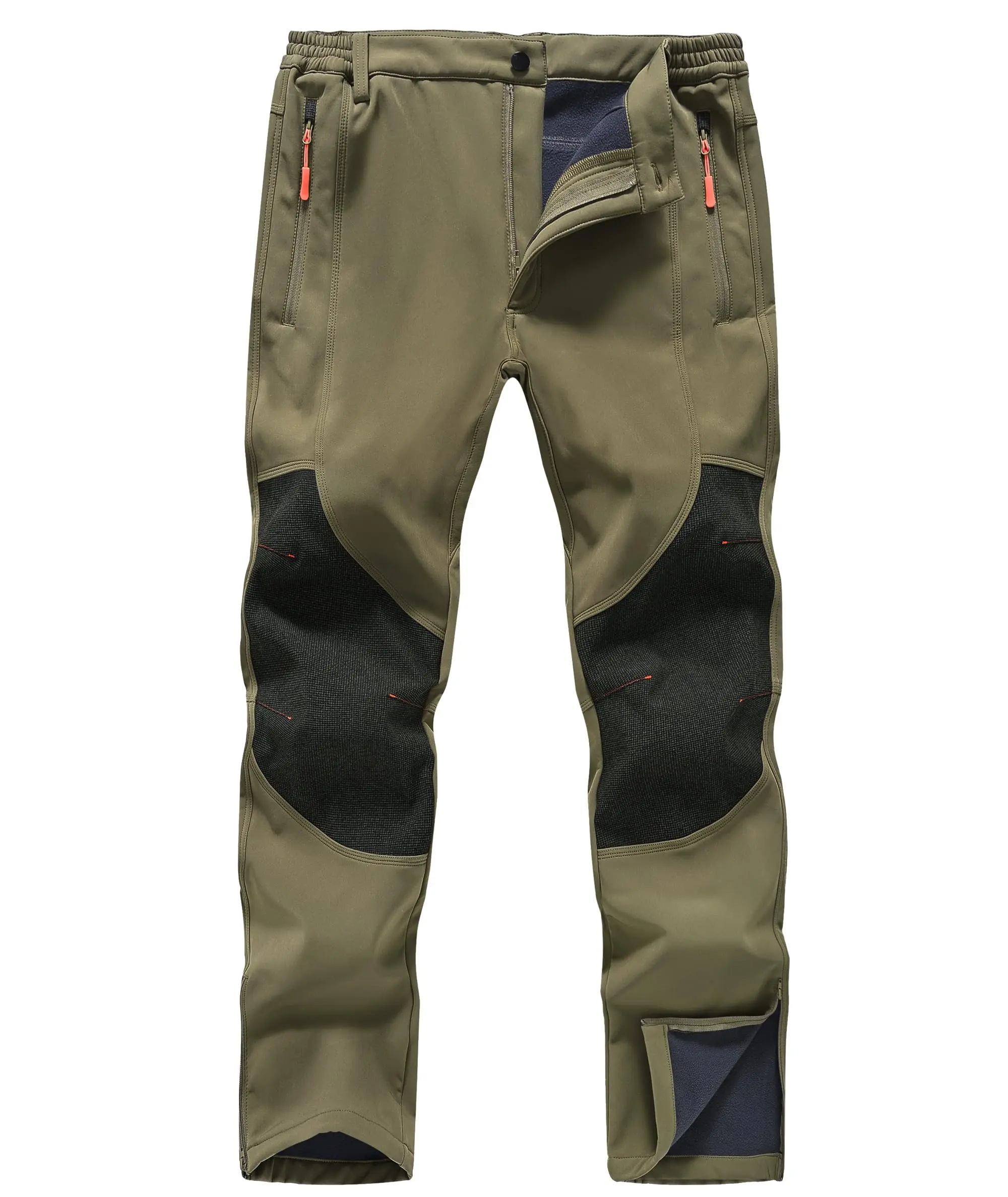 ZOOFLY  Men's Snow Ski Pants Water Resistant Snowboard Hiking Pants Fleece Lined Winter Waterproof Work Pants
