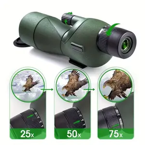 25-75x60 Spotting Scope with Tripod - High-Power Zoom Scope with Carrying Bag & Smartphone Adapter for Target Shooting, Hunting & Bird Watching, Perfect Gift for Dad
