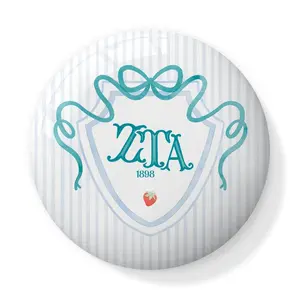 Zeta Tau Alpha Bow + Shield Bone China Trinket Box