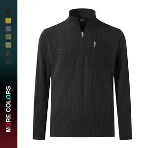 MAELREG Quarter Zip Pullover Men Midweight Dry Fit Winter Warm Stretchy Golf 1/4 Zip Pullover Mens Sweatshirt with Pocket