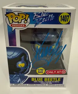 Pop Movies Blue Beetle Blue Beetle #1407 Glow In The Dark Signed
