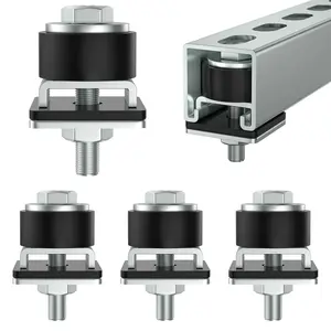 Anti-Skid designTrolley Roller Wheels Limit Trolley Assembly Positioning for Unistrut Strut  with 1-5/8" Wide and All 1-5/8" or Taller Strut  Pack of 4